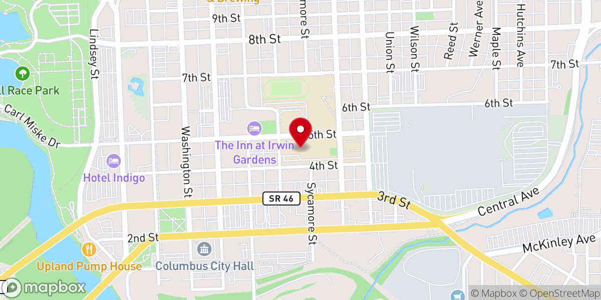 Map showing location of St. Peter's Lutheran Church & School