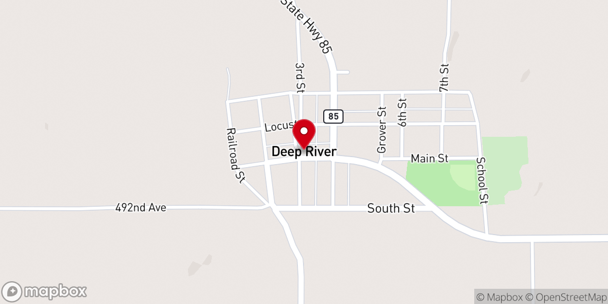 Map showing location of Deep River City Clerk