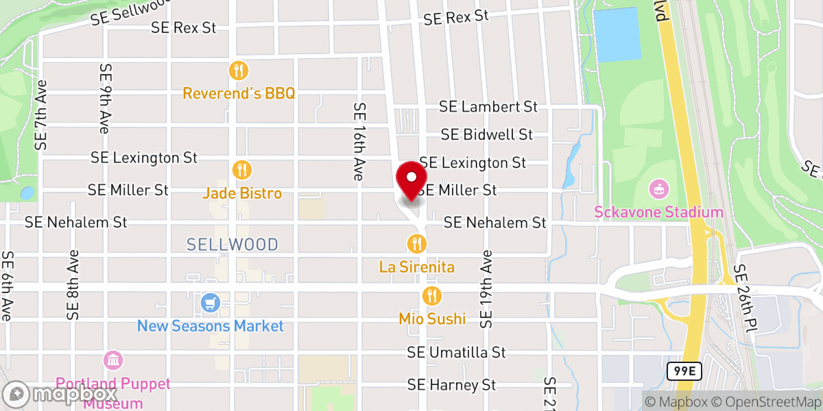 Map showing location of Christ Church Sellwood