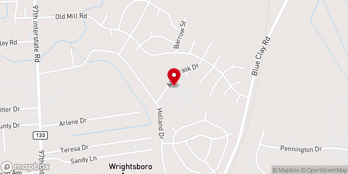 Map showing location of New Beginning Christian Church
