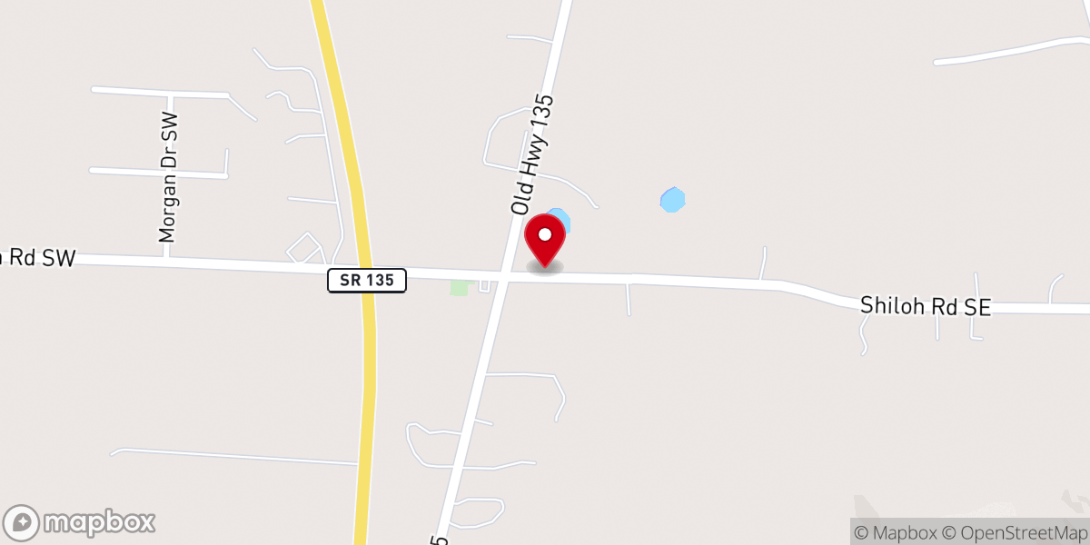 Map showing location of Pilgrim Holiness Church