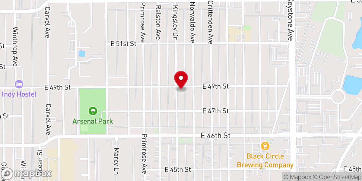 Map showing location of Indianapolis Capitol City Seventh-day Adventist Church