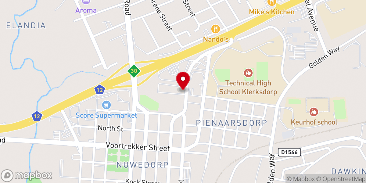Map showing location of Oase Gemeente