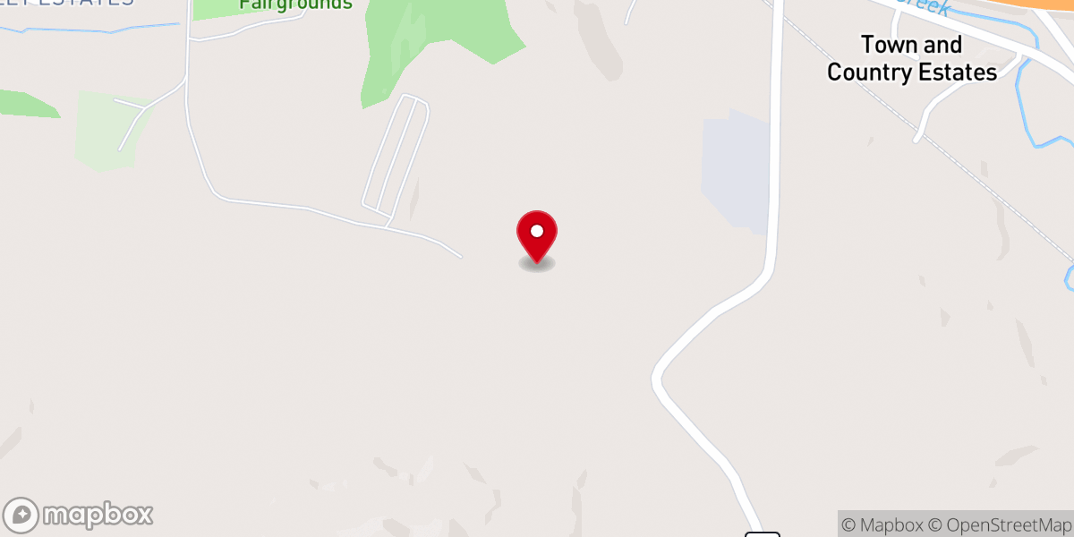 Map showing location of Fellowship Baptist Church