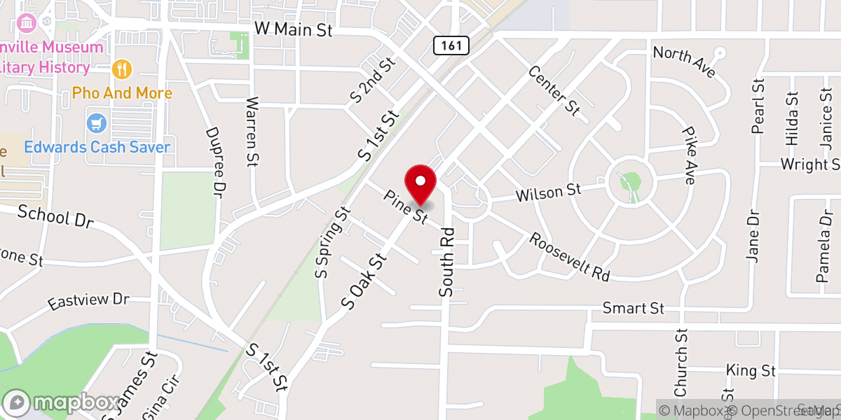 Map showing location of Calvary Apostolic Church
