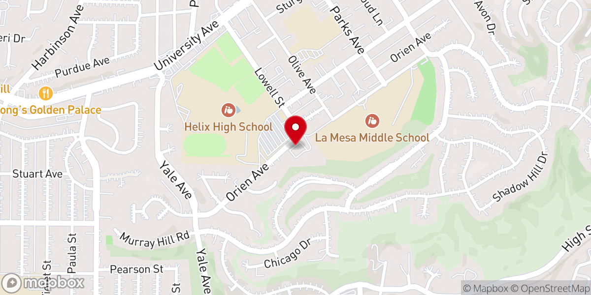 Map showing location of The Hill Church
