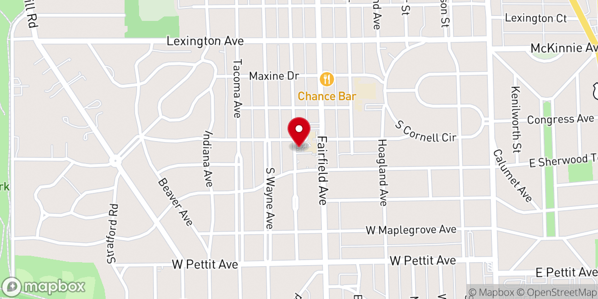 Map showing location of Guerin Chapel - St John the Baptist