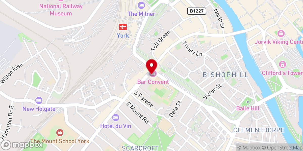Map showing location of The Bar Convent Living Heritage Centre