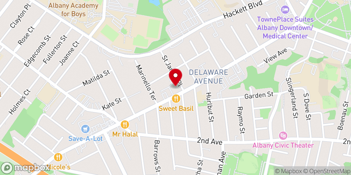 Map showing location of St. Francis of Assisi Parish