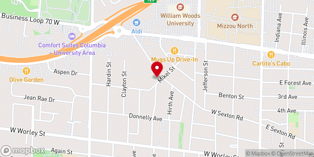 Map showing location of Monument of Grace Church