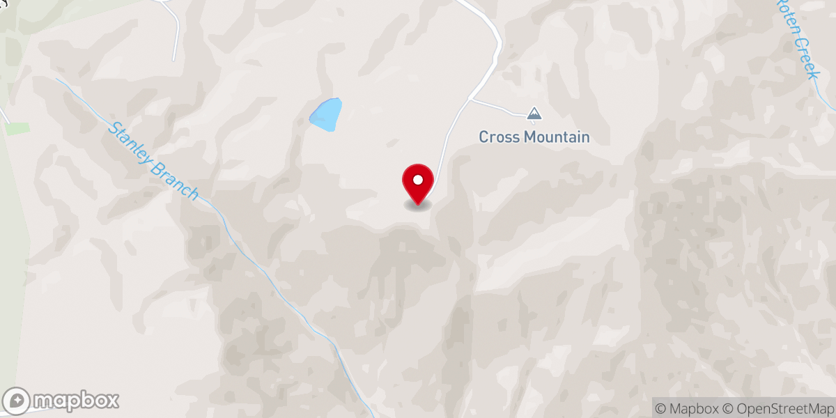 Map showing location of Summit on Cross Mountain