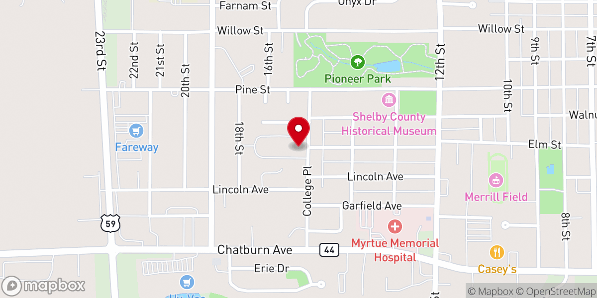 Map showing location of St Michael's Catholic Church