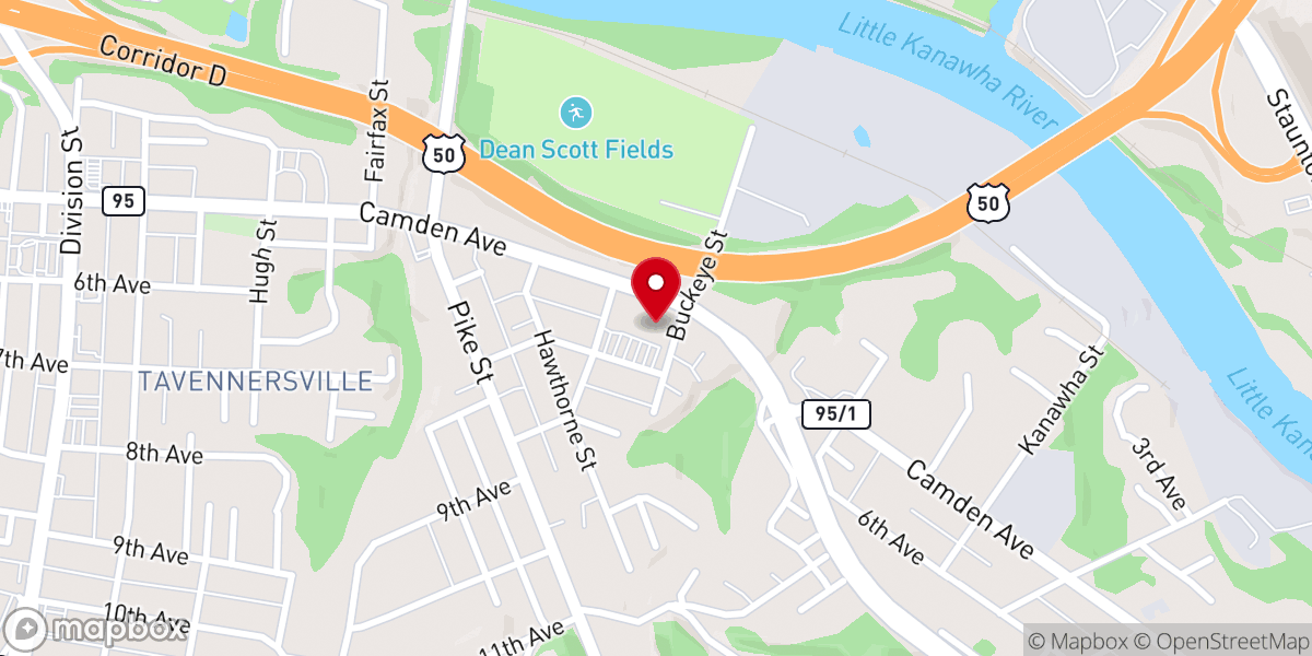 Map showing location of Camden Avenue Church of Christ