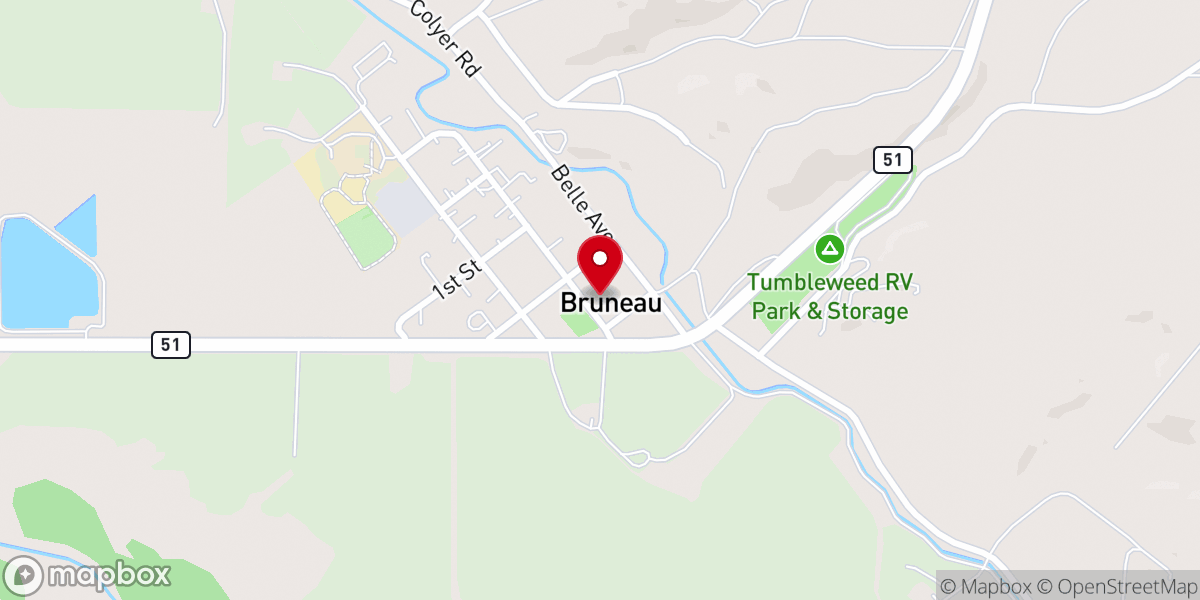 Map showing location of St. Bridget Catholic Church