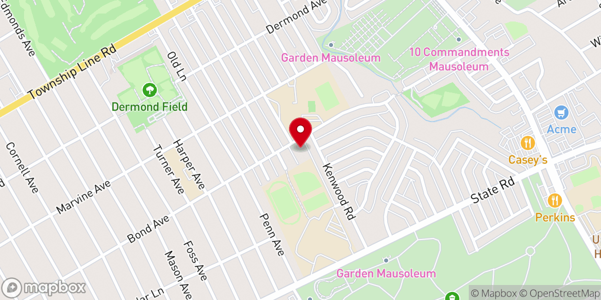 Map showing location of New Life United Methodist Church