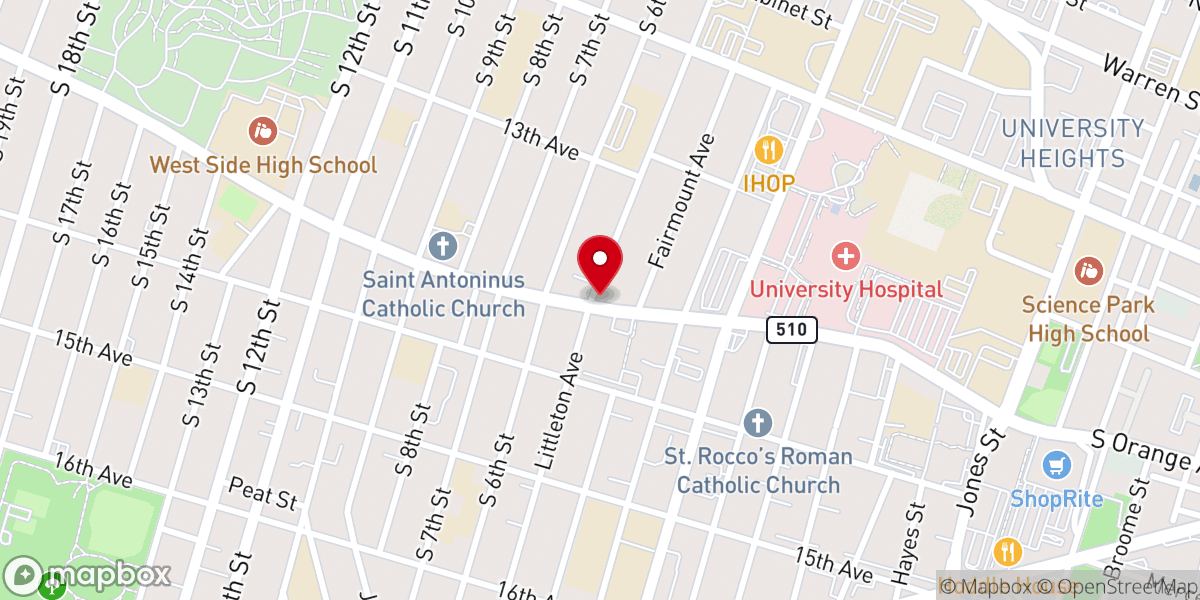 Map showing location of Saint Matthew's United Methodist Church