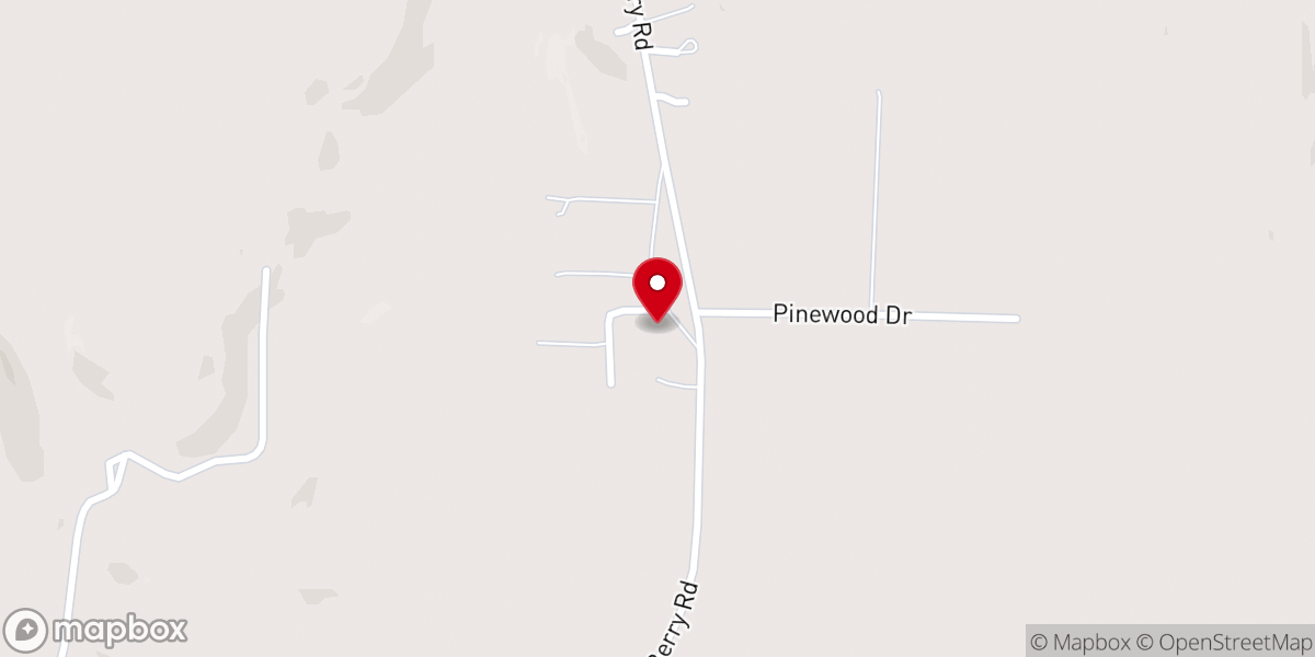 Map showing location of Brooksville Church