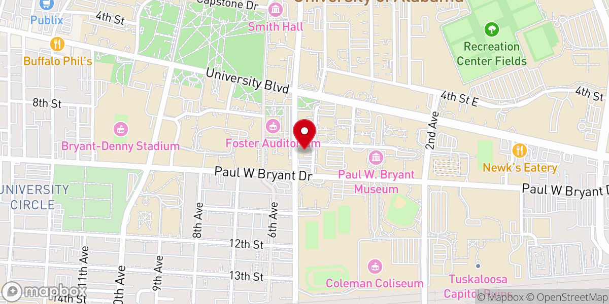 Map showing location of Wesley Foundation