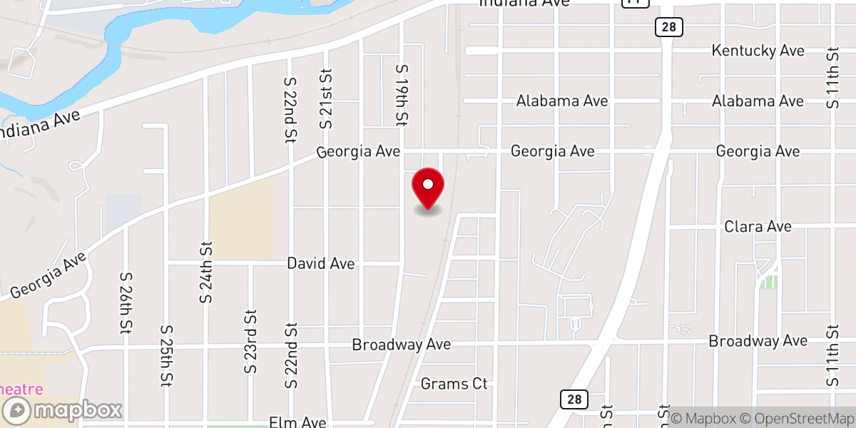 Map showing location of Hope Strict Baptist Church