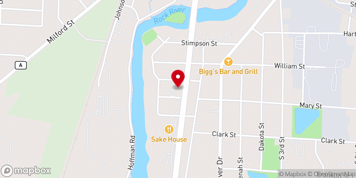 Map showing location of River City Church