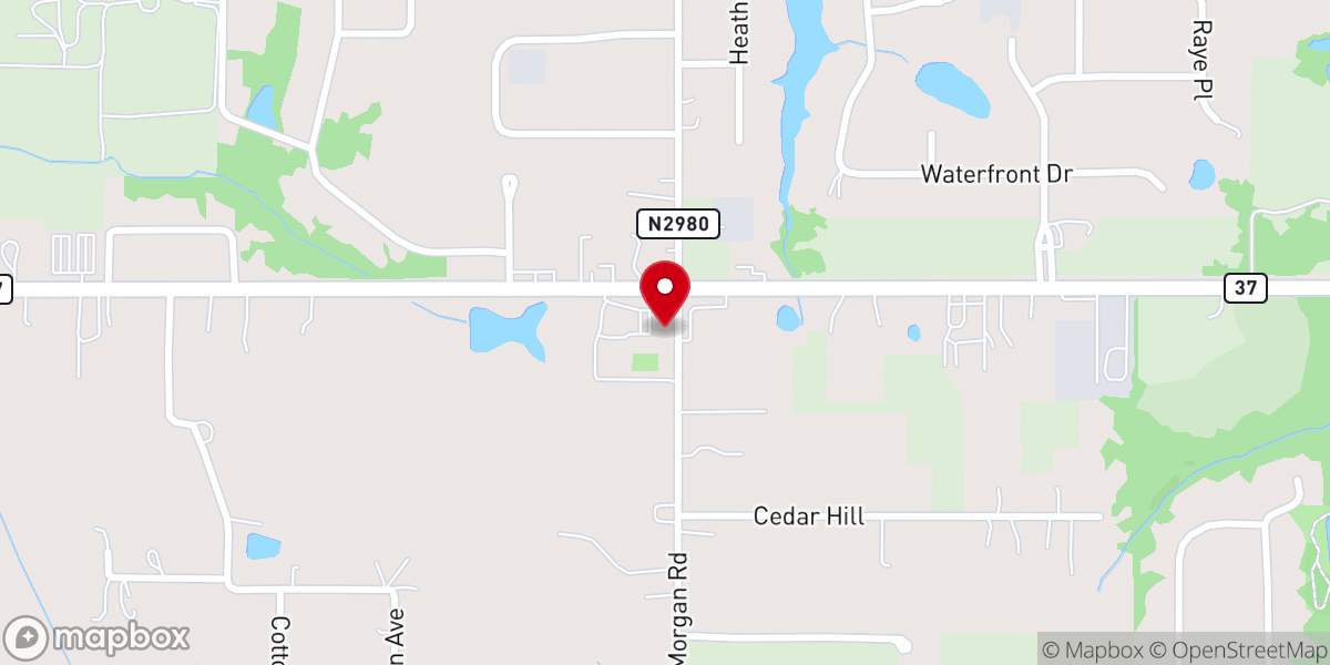 Map showing location of Snow Hill Baptist Church