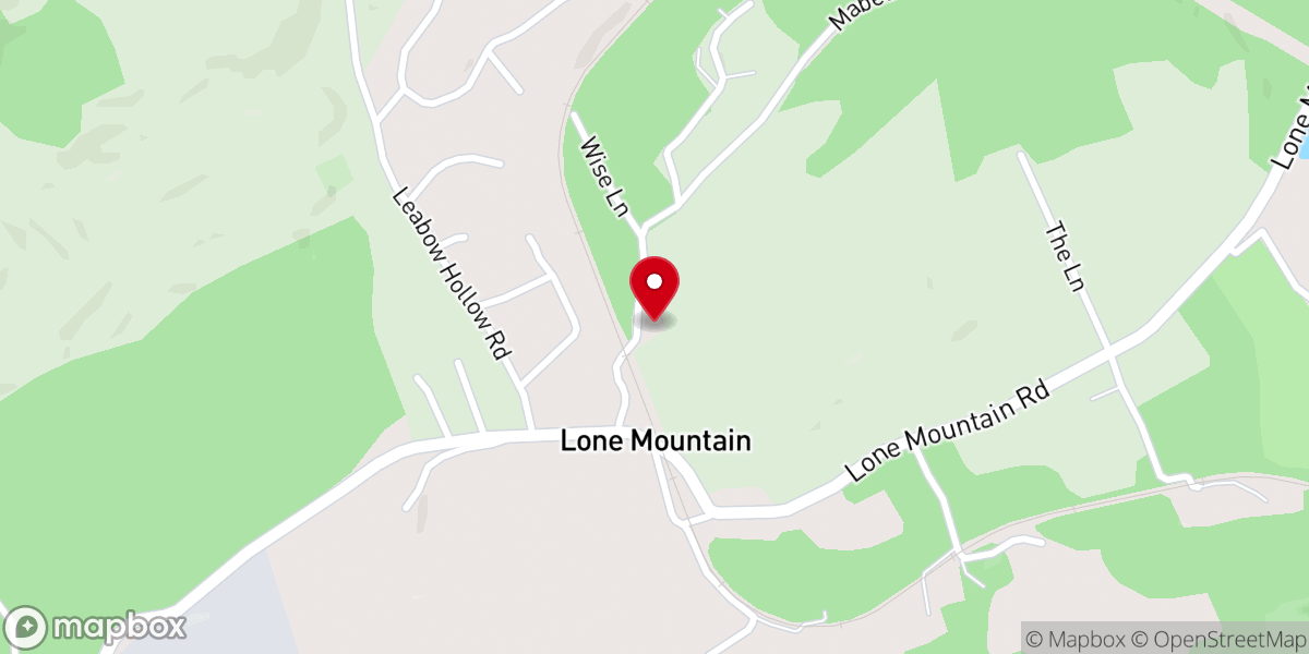 Map showing location of Lone Mountain United Methodist Church