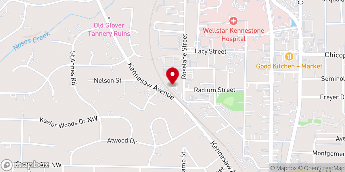 Map showing location of Christ the Redeemer Church of Marietta