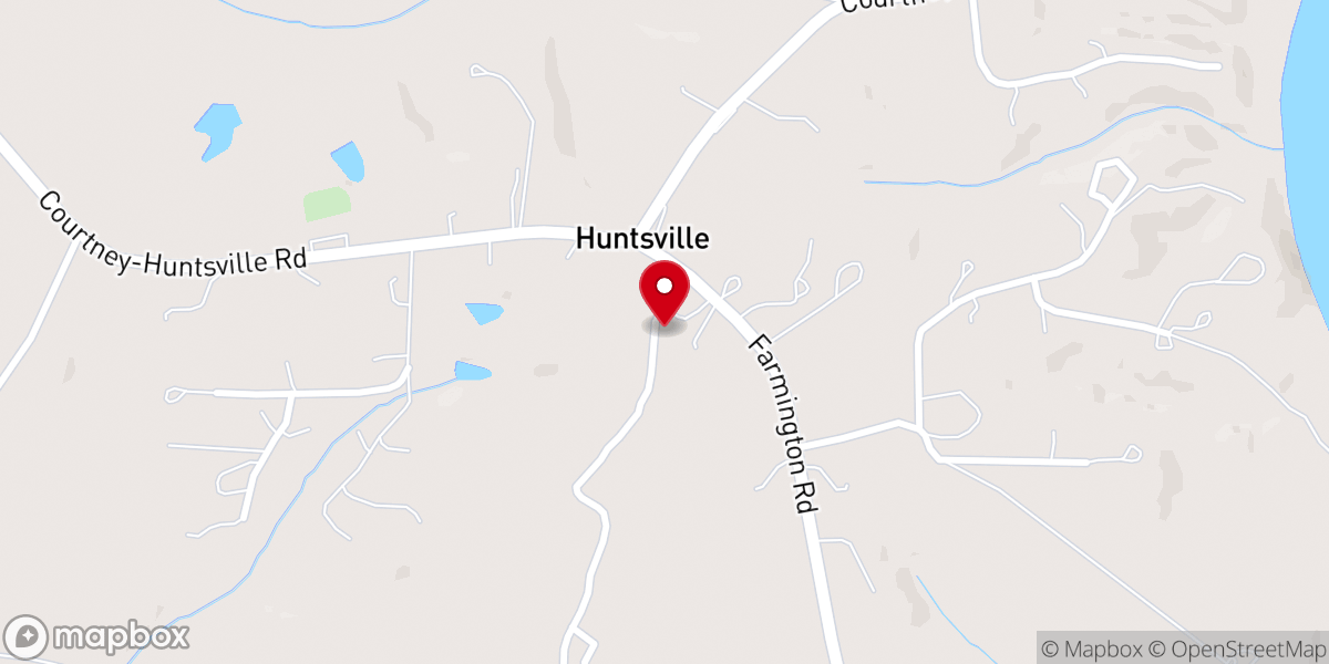 Map showing location of Historic Huntsville Methodist Church