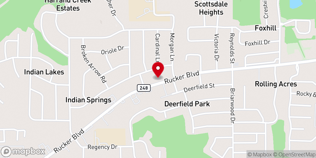 Map showing location of St. Andrews Anglican Church