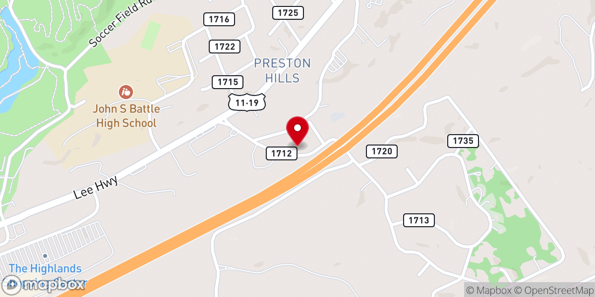 Map showing location of Bristol Hub Church