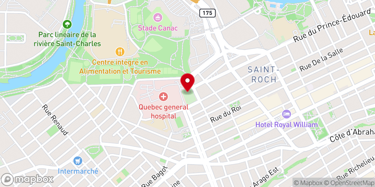 Map showing location of The Mausoleum of Louis-Joseph de Montcalm