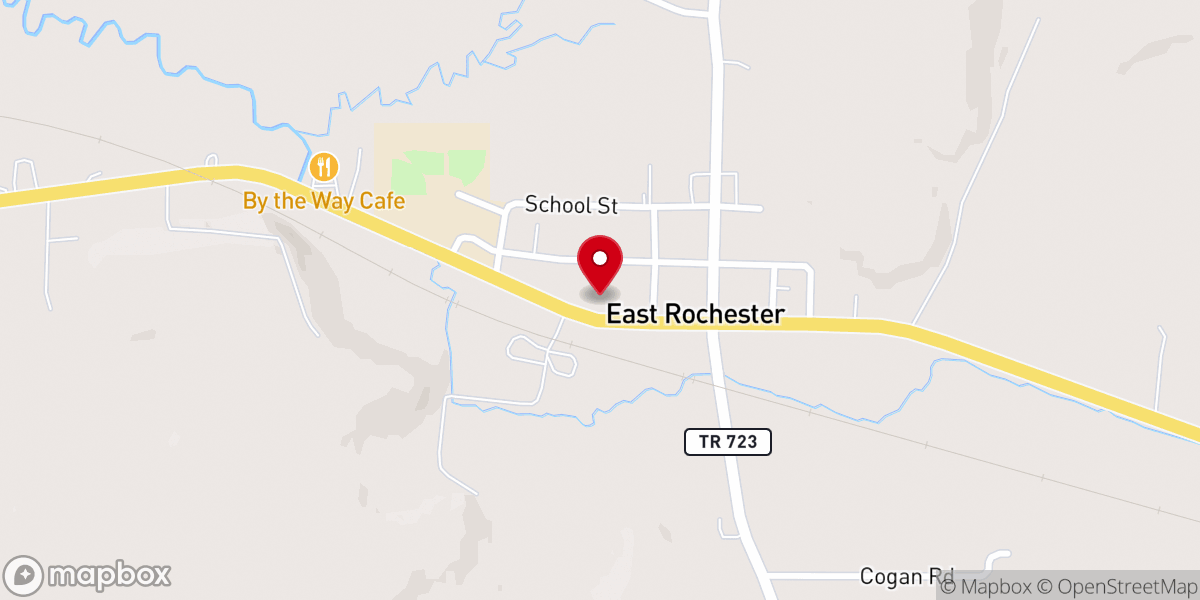 Map showing location of East Rochester Untd Methodist Church