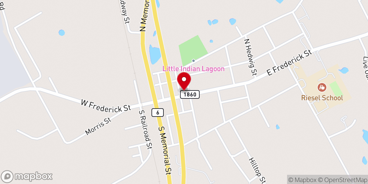 Map showing location of Cornerstone Fellowship Church