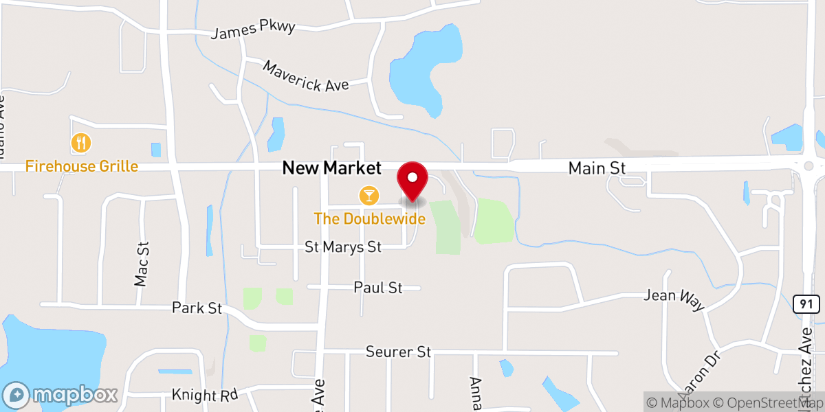 Map showing location of Lonsdale-New Market-Veseli