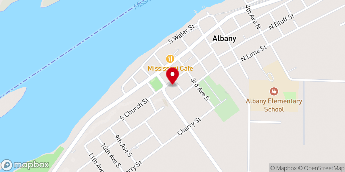 Map showing location of American Legion