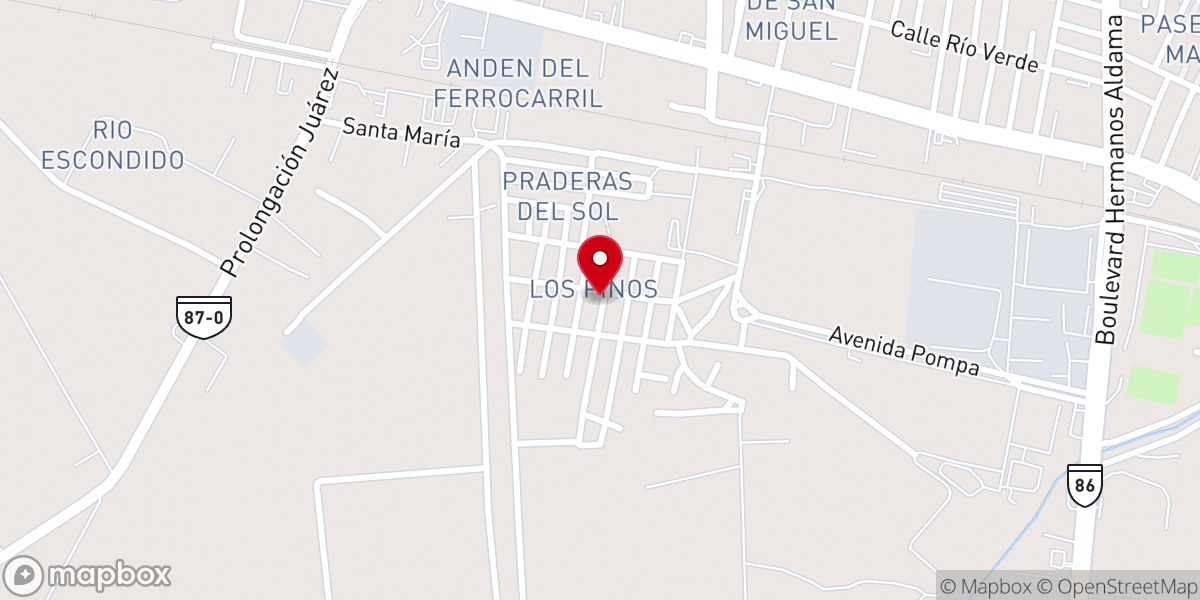 Map showing location of Templo Sagrado Corazón De Jesús