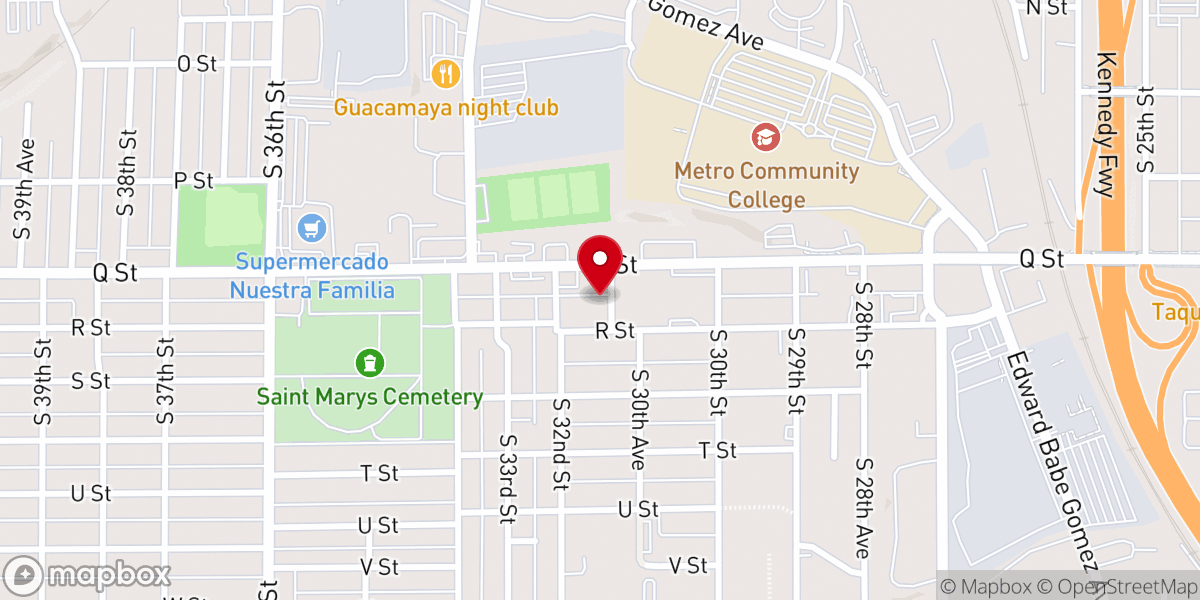 Map showing location of Mount Zion Church of God in Christ