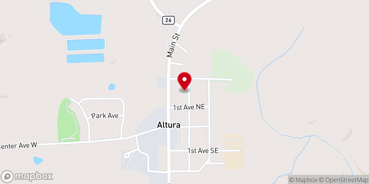 Map showing location of St. Anthony Catholic Church