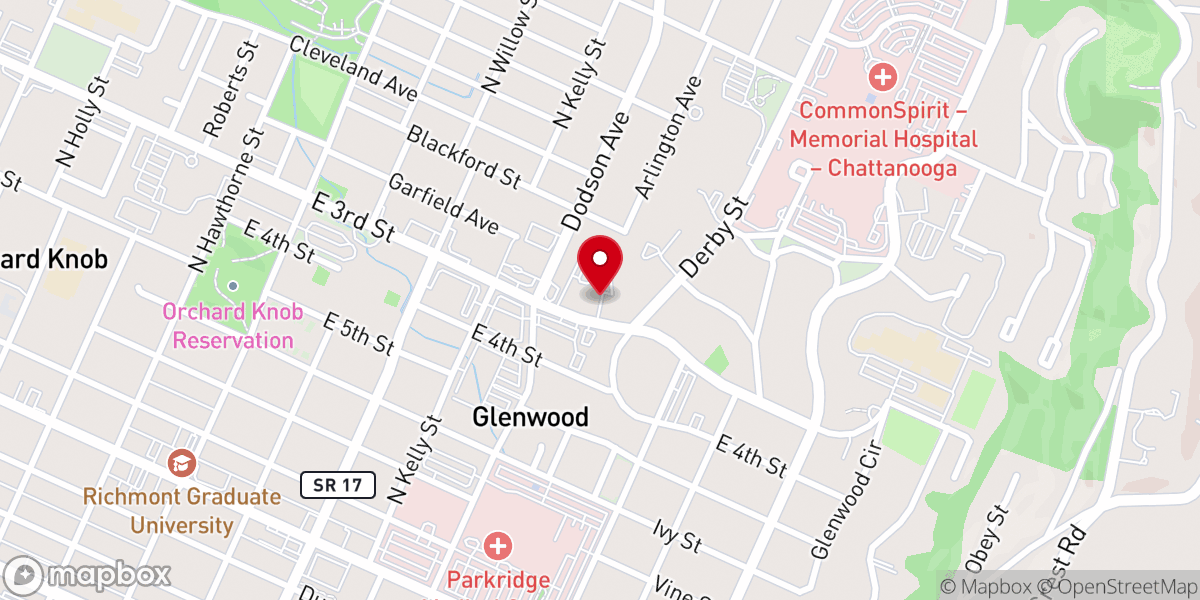 Map showing location of Slygo Missionary Baptist Church