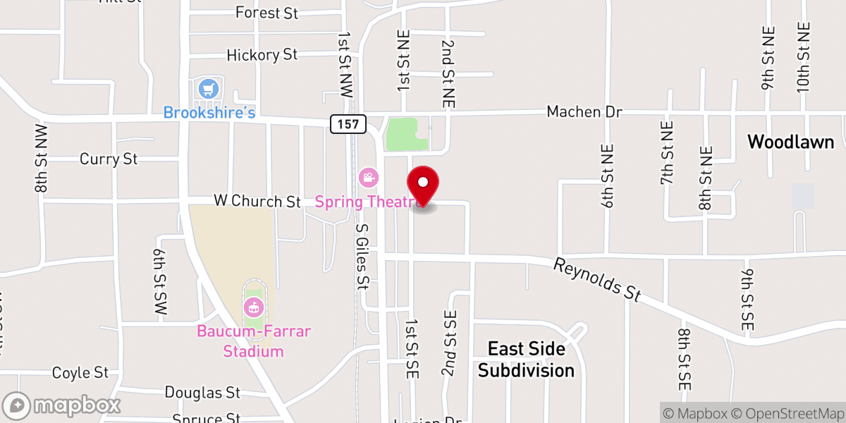 Map showing location of H&R Block