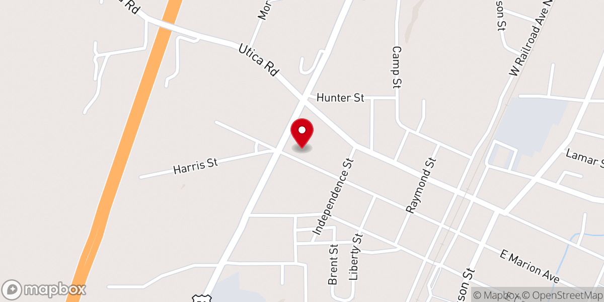 Map showing location of Famous Fried Chicken