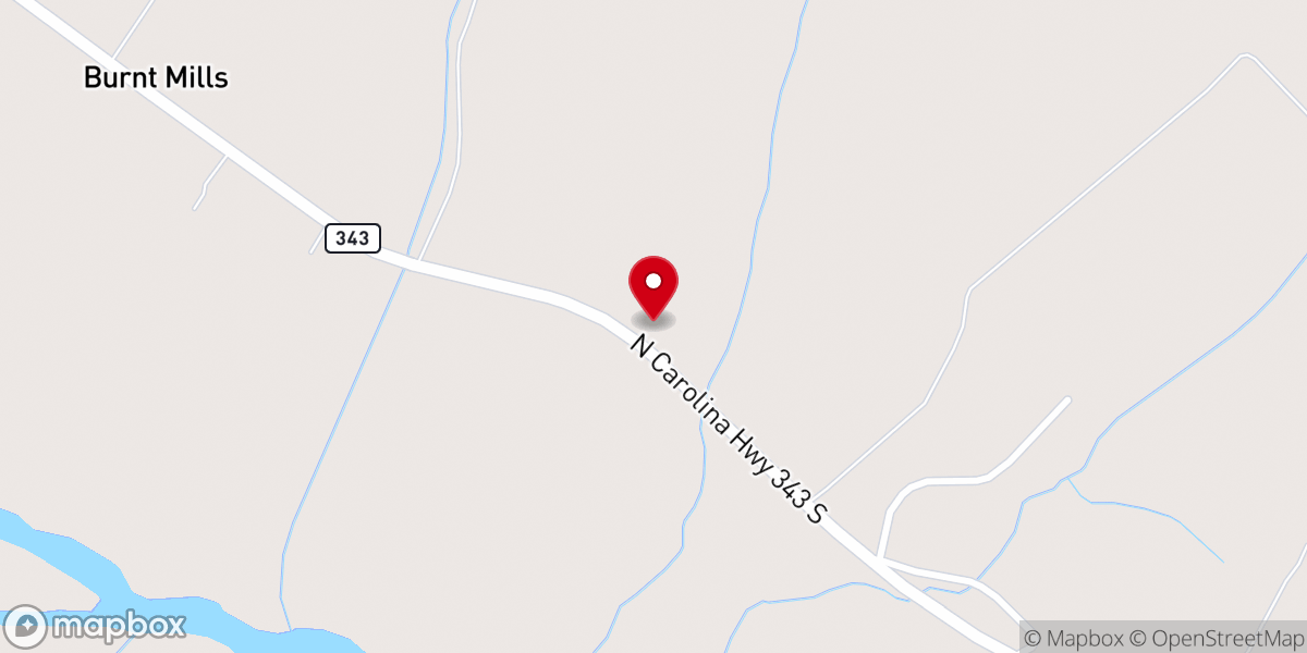 Map showing location of Geneva Baptist Church