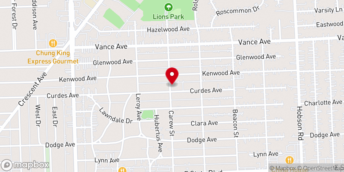 Map showing location of Three Rivers Worship Center
