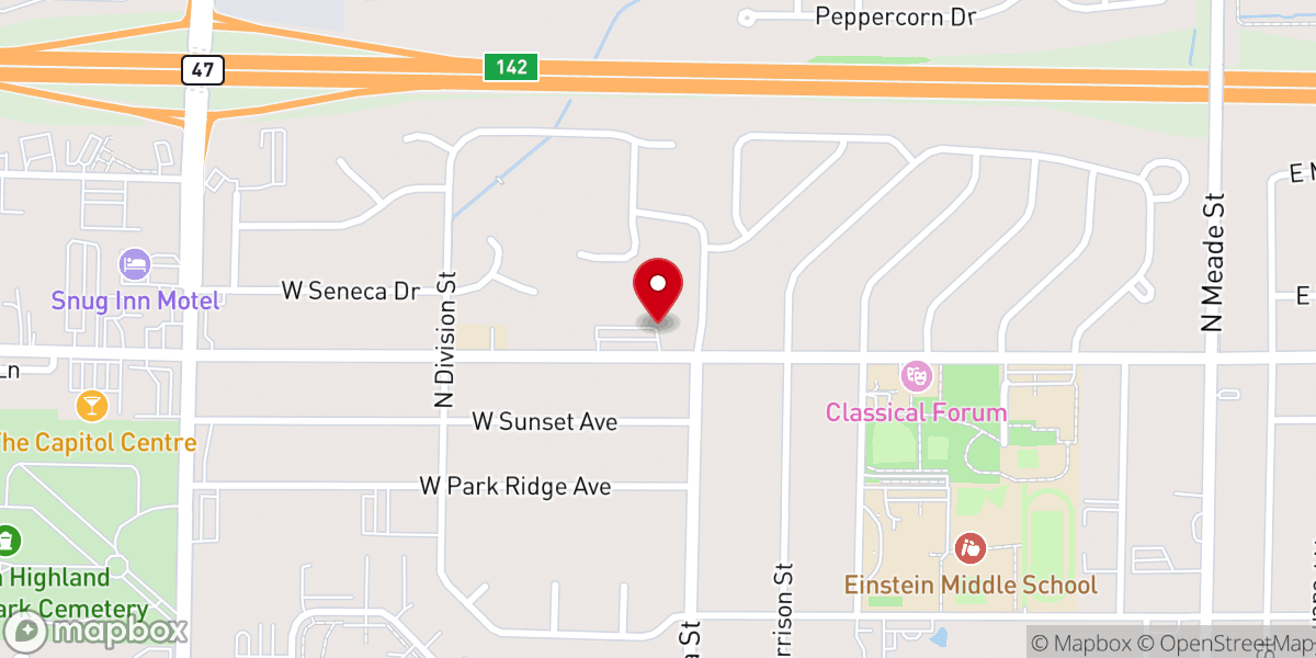 Map showing location of St James United Methodist Church