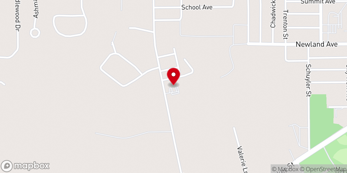 Map showing location of Jamestown Church of the Nazarene