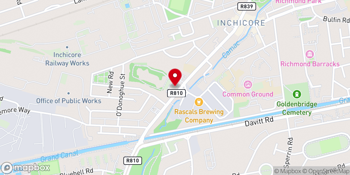 Map showing location of Oblate Church of Mary Immaculate