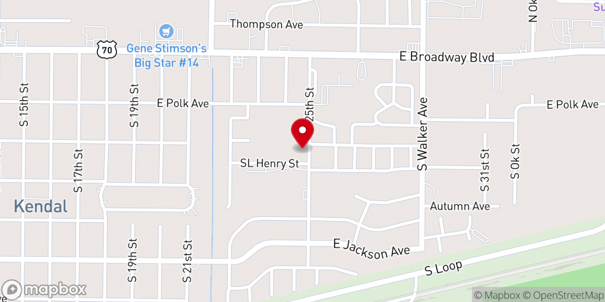 Map showing location of Greater Saint Mark Missionary Baptist Church