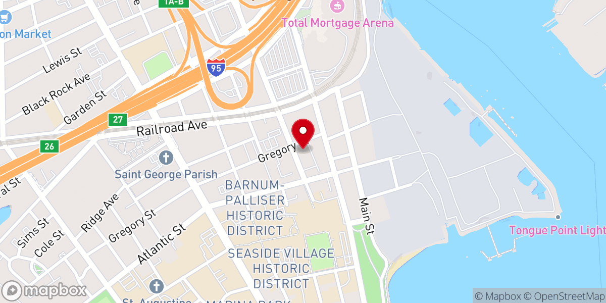 Map showing location of Cathedral of Praise