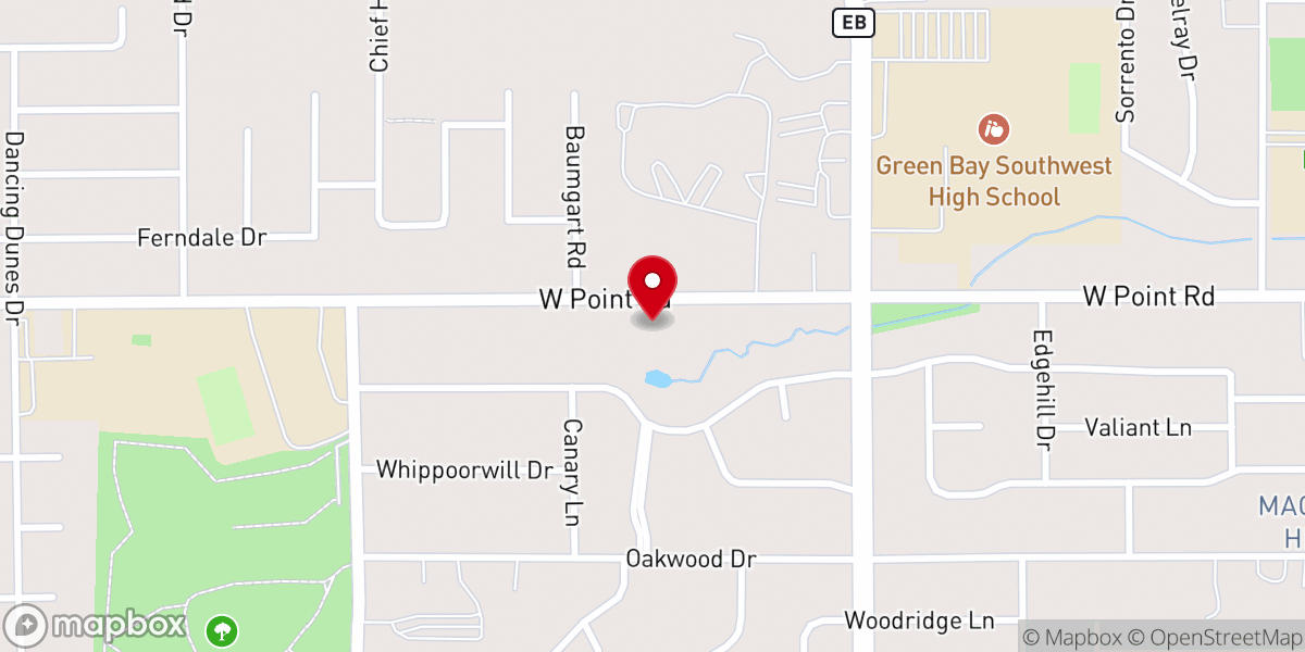 Map showing location of West Point Rd Church of Christ