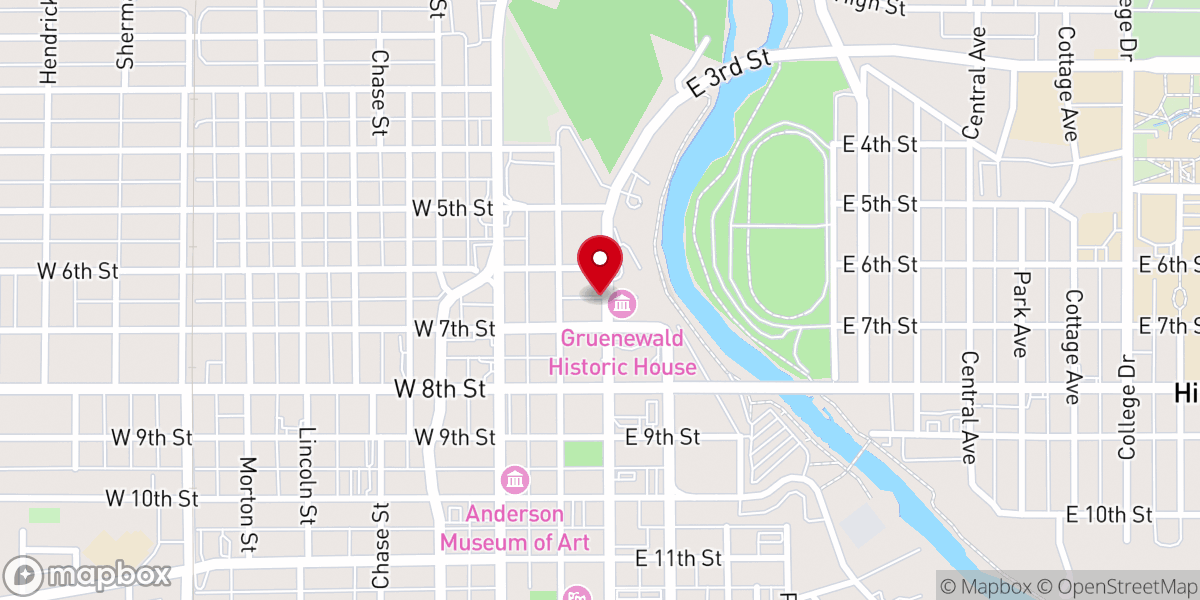 Map showing location of Christian Center